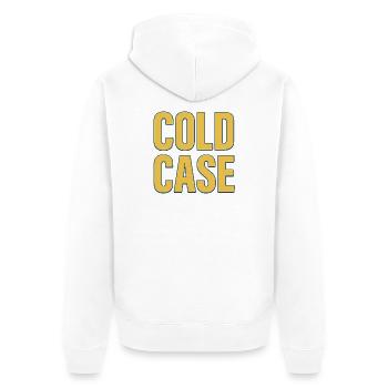 Design T-Shirts TV-Serie Cold Case + Tassen, Taschen - Unisex Premium Bio Zip Hoodie - Weiß - Hinten - Thijin (182cm)