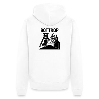 Point de repère de la région de Bottrop Ruhr - Veste à capuche bio Premium Unisexe - blanc - Dos - Thijin (182cm)