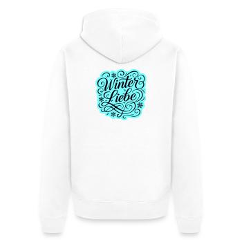 Amour d’hiver Coeur hivernal - Veste à capuche bio Premium Unisexe - blanc - Dos - Thijin (182cm)