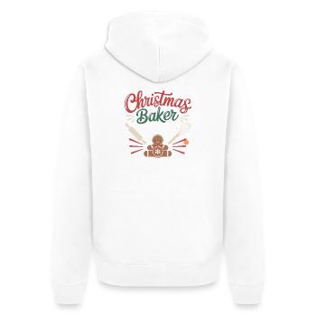 Boulanger de Noël Crew Weihnachtsbäcker Team - Veste à capuche bio Premium Unisexe - blanc - Dos - Thijin (182cm)
