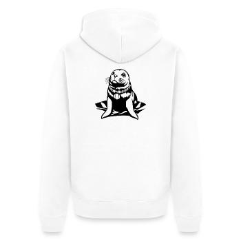 Seal Seal T-shirt Gift Northern Germany - Unisex Premium Organic Zip Hoodie - white - Back - Thijin (182cm)