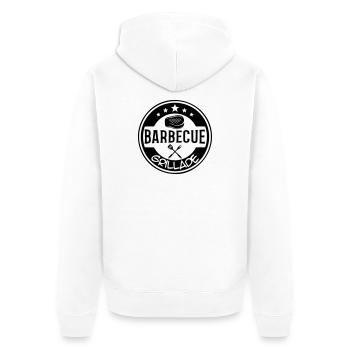 BBQ grill logo - Unisex Premium Organic Zip Hoodie - white - Back - Thijin (182cm)