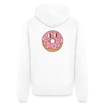 Donut - Unisex Premium Bio Zip Hoodie - Weiß - Hinten - Thijin (182cm)