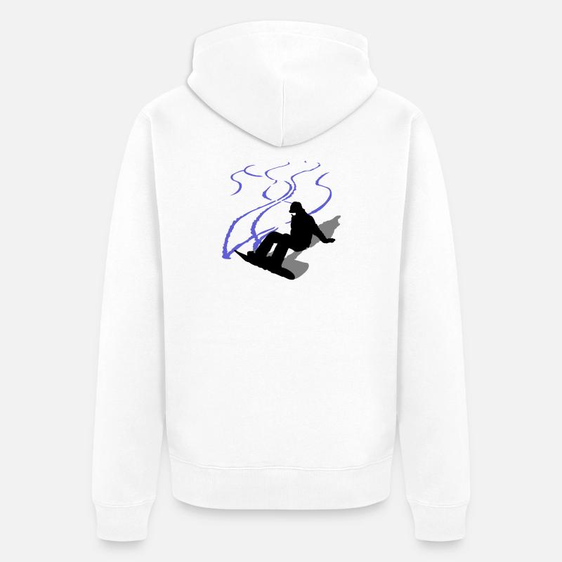 Planche à neige - Veste à capuche bio Premium Unisexe - blanc