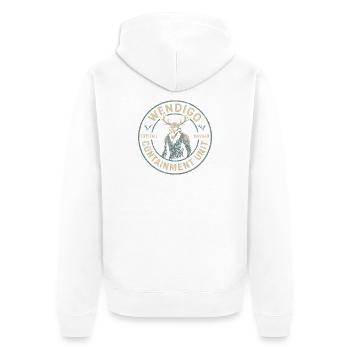 Wendigo-Eindämmungseinheit Lustiger Mythos Wendigo - Unisex Premium Bio Zip Hoodie - Weiß - Hinten - Thijin (182cm)