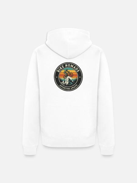 Bike Nomads Sunset Ridge - Unisex Premium Bio Zip Hoodie - Weiß