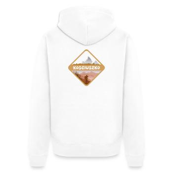 Kosciuszko as nature - Unisex Premium Organic Zip Hoodie - white - Back - Thijin (182cm)