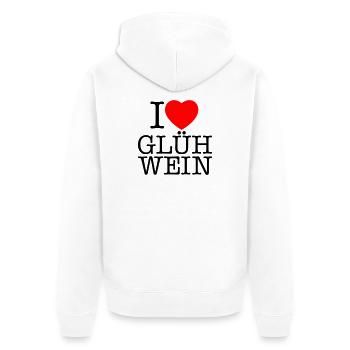 i love mulled wine Christmas - Unisex Premium Organic Zip Hoodie - white - Back - Thijin (182cm)