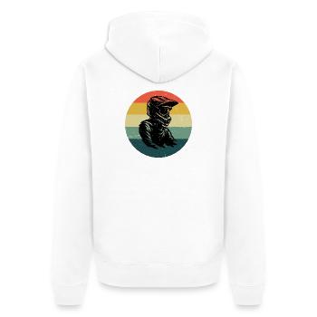 Conception vintage de motocross pour le motocross - Veste à capuche bio Premium Unisexe - blanc - Dos - Thijin (182cm)