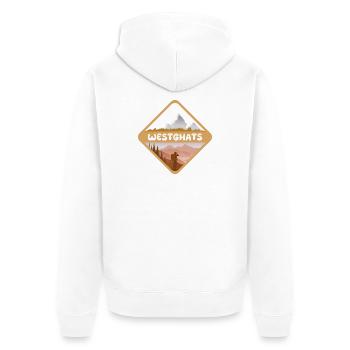 Nature Western Ghats - Unisex Premium Organic Zip Hoodie - white - Back - Thijin (182cm)