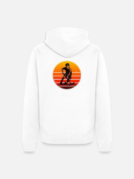 Cool floorball inspiration - Unisex Premium Organic Zip Hoodie - white