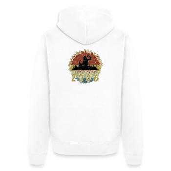 20th Birthday Rocking the crowd SNG 01/2006 - Unisex Premium Organic Zip Hoodie - white - Back - Thijin (182cm)