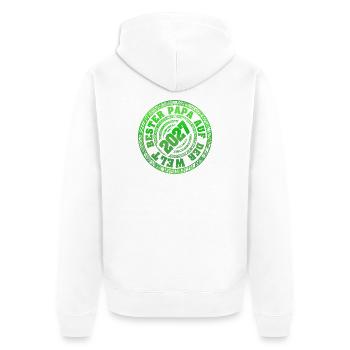 2027 - Veste à capuche bio Premium Unisexe - blanc - Dos - Thijin (182cm)