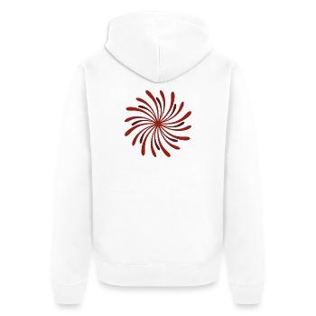 firework - Unisex Premium Organic Zip Hoodie - white - Back - Thijin (182cm)
