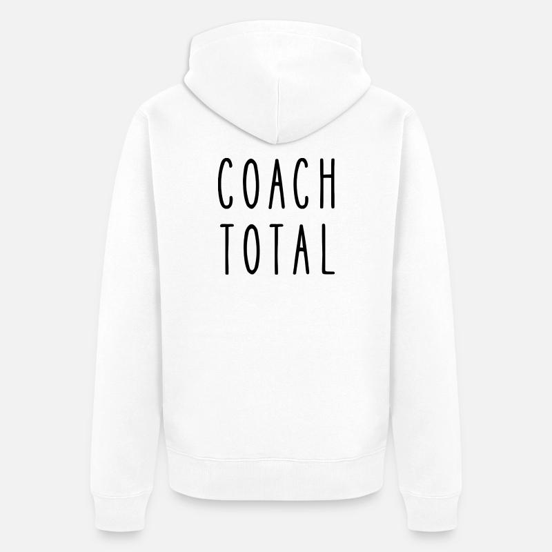 Total Coach - Unisex Premium Bio Zip Hoodie - Weiß