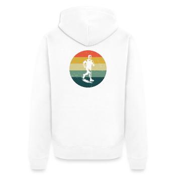 Racing Power Running Design - Unisex Premium Organic Zip Hoodie - white - Back - Thijin (182cm)