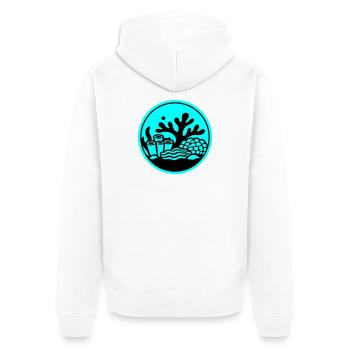 Korallen Symbol Korallenriff Ozean - Unisex Premium Bio Zip Hoodie - Weiß - Hinten - Thijin (182cm)