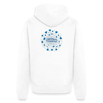 Douce - Veste à capuche bio Premium Unisexe - blanc - Dos - Thijin (182cm)