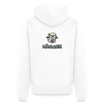 Mählanie Funny Sheep Doodle Name Melanie - Unisex Premium Organic Zip Hoodie - white - Back - Thijin (182cm)