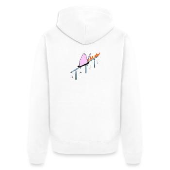 Easy_Cat - Unisex Premium Organic Zip Hoodie - white - Back - Thijin (182cm)