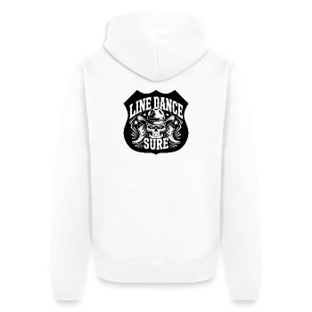 Line Dance Skull Western - Unisex Premium Organic Zip Hoodie - white - Back - Thijin (182cm)