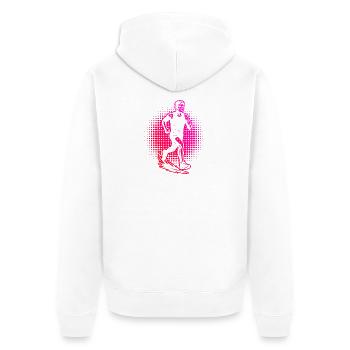 Running Love Look Clear pour la course - Veste à capuche bio Premium Unisexe - blanc - Dos - Thijin (182cm)