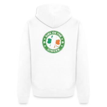 Dibs On The Ginger St Patrick’s Irish - Unisex Premium Organic Zip Hoodie - white - Back - Thijin (182cm)