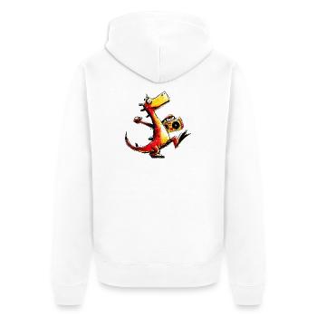 Design rétro cool de boombox Dino - Veste à capuche bio Premium Unisexe - blanc - Dos - Thijin (182cm)