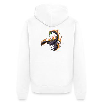 Scorpion au feu - Veste à capuche bio Premium Unisexe - blanc - Dos - Thijin (182cm)