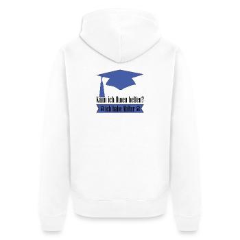 Abitur Humor Abschluss Party geschafft lustig - Unisex Premium Bio Zip Hoodie - Weiß - Hinten - Thijin (182cm)