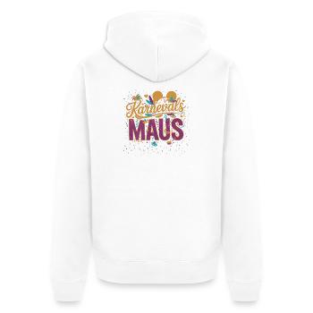 Karnevalsmaus Karneval Kostüm für Frauen, Konfetti - Unisex Premium Bio Zip Hoodie - Weiß - Hinten - Thijin (182cm)