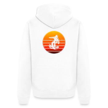 Clear snowboard motif for every day - Unisex Premium Organic Zip Hoodie - white - Back - Thijin (182cm)
