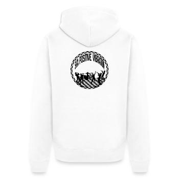 vibration positive - Veste à capuche bio Premium Unisexe - blanc - Dos - Thijin (182cm)
