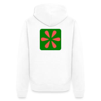 NACHRICHT. ZITATE. ZITATE. HUMOR. LUSTIG. PAPA - Unisex Premium Bio Zip Hoodie - Weiß - Hinten - Thijin (182cm)