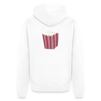 Popcorn Box Illustration - Unisex Premium Organic Zip Hoodie - white - Back - Thijin (182cm)