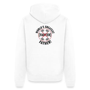 Meilleur pet de tous – Oups, je voulais dire papa - Veste à capuche bio Premium Unisexe - blanc - Dos - Thijin (182cm)