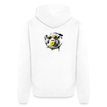 Mählanie – Mouton cool Pop Art Melanie - Veste à capuche bio Premium Unisexe - blanc - Dos - Thijin (182cm)