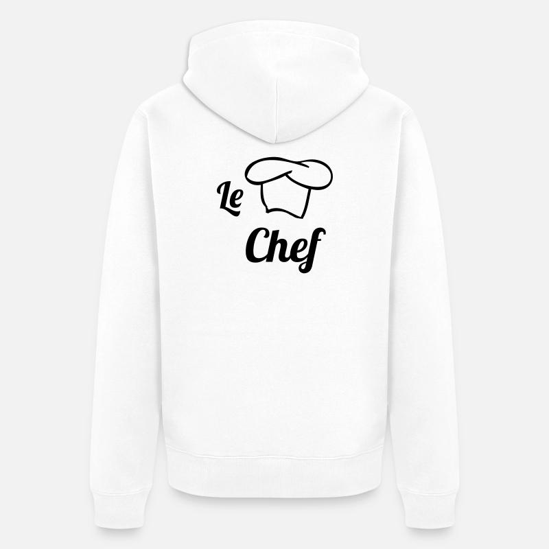 Chef - Cuisine - Cuisinier - Veste à capuche bio Premium Unisexe - blanc