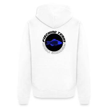 Fishing Team - Unisex Premium Organic Zip Hoodie - white - Back - Thijin (182cm)