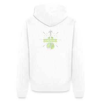h - Unisex Premium Organic Zip Hoodie - white - Back - Thijin (182cm)