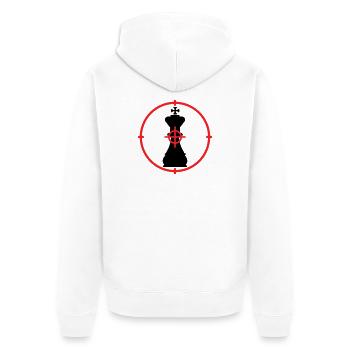 Tactical Checkmate King Target - Unisex Premium Organic Zip Hoodie - white - Back - Thijin (182cm)