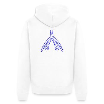 Klitoris_marine - Unisex Premium Organic Zip Hoodie - white - Back - Thijin (182cm)