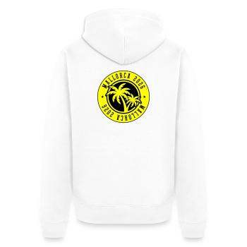 Palmiers de Majorque 2026 - Veste à capuche bio Premium Unisexe - blanc - Dos - Thijin (182cm)