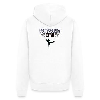 Pensionnaire de volley Retraite de Foot volleyer Retraite - Veste à capuche bio Premium Unisexe - blanc - Dos - Thijin (182cm)