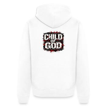 Child Of God Jesus loves you - Unisex Premium Organic Zip Hoodie - white - Back - Thijin (182cm)