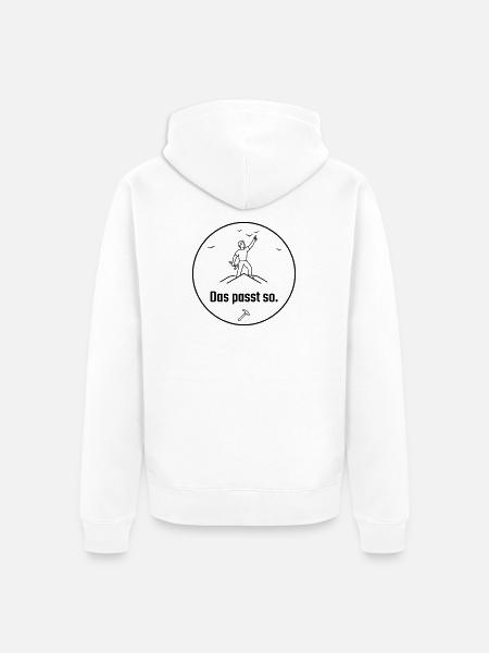 Dachdecker das passt so Stolz - Unisex Premium Bio Zip Hoodie - Weiß