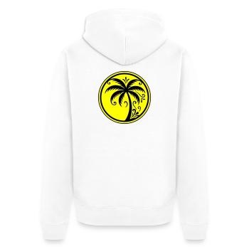 Palm tree icon beach - Unisex Premium Organic Zip Hoodie - white - Back - Thijin (182cm)