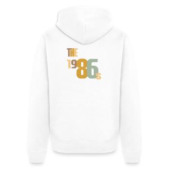 Vintage Year 1986 Birthday 40 Years Gift Idea - Unisex Premium Organic Zip Hoodie - white - Back - Thijin (182cm)