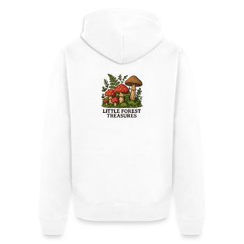 Champignons au trésor de la petite forêt - Veste à capuche bio Premium Unisexe - blanc - Dos - Thijin (182cm)