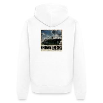 Broken Dreams Boat Art Belgique - Veste à capuche bio Premium Unisexe - blanc - Dos - Thijin (182cm)